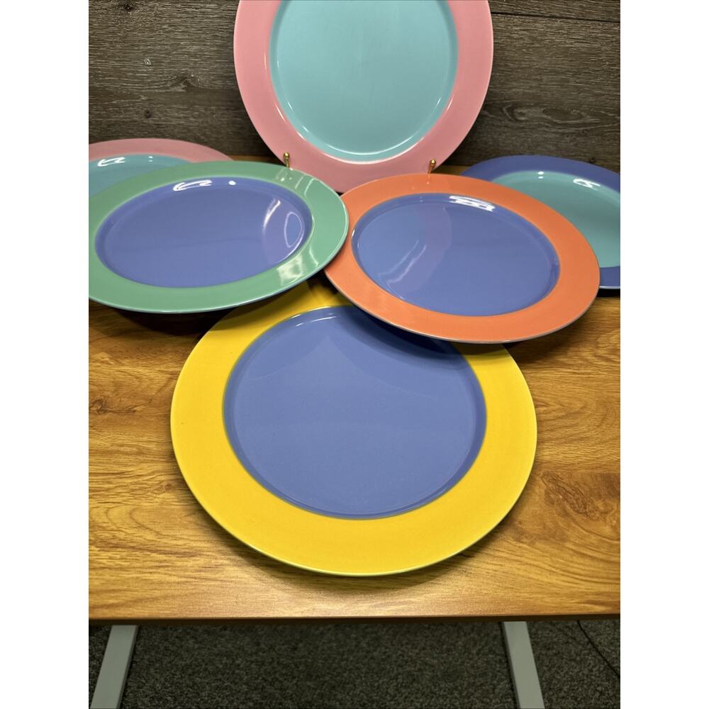 Vintage Lindt Stymeist Colorways 11” Dinner Plate original Japan ~Set Of 6 - Picture 5 of 9